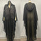 Middle East Africa Hot Sale Muslim Long Robe Shoulder Cover Hooded Cloak Batwing Sleeve Glittering Rhinestone Women's Dress