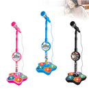 Kids Microphone with Stand Karaoke Mic Speaker with Lights Music Instrument Toys Singing Machine Birthday Gift for Girl Boy