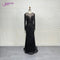 Elegant Long Sleeve Evening Dress for Women 2025 O-Neck Mermaid Wedding Party Luxury Beaded  Formal
