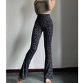 Matching Basic Women's Sweatpant Casual Lady's Sportswear New In Female Flare Pants Drawstring Wide Leg Pant Boot Cut Trousers