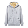 Winter Lambswool Coats Thicken Warm Jackets Long Sleeve Zipper Hoodies Casual Sports Fleece Black Coat Hooded Men Women Jacket