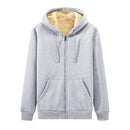 Winter Lambswool Coats Thicken Warm Jackets Long Sleeve Zipper Hoodies Casual Sports Fleece Black Coat Hooded Men Women Jacket