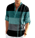 Men's First POLO Shirt Striped Color Contrast Design Light Comfortable Breathable Fashion Long Sleeve Spring And Autumn Style