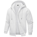 TACVASEN Big Pockets Fleece Lining Hoodies Mens Hooded Coats Full Zip Up Casual Hoodie Jackets Athlete Running Hiking Sportswear
