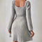 2024 New Women's Dress Autumn Elegant Long Sleeve Medium-Length Amazon Europe Womens Clothing Independent Station