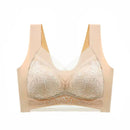 Top High Quality Lace Ladies Underwear Sexy and Comfortable No Steel Rings Fixed Cups Gathered Small Large Size Bra Thin Section