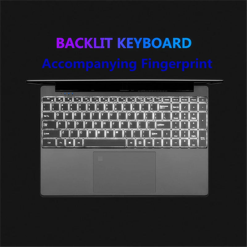Laptop 15.6 Inch IPS Screen 16GB RAM Intel Celeron N5095 Business Netbook Windows 10 11 Pro Gaming Office Notebook Pc Portable