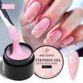 MEET ACROSS 8ml Aurora Extension Nail Gel Polish Glitter Sparkling Nail Art Semi Permanent Building Gel For Nails Manicure