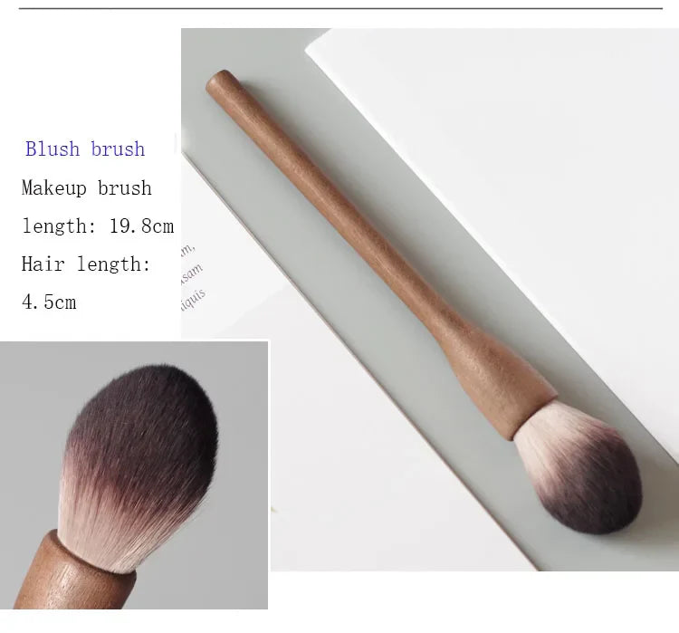 Karsyngirl Makeup Brush Wood Walnut Large Retro Powder Brushes Honey Loose Super Soft Beauty Gift for Girlfriend Make Up Tool