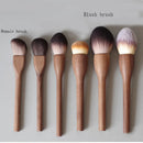 Karsyngirl Makeup Brush Wood Walnut Large Retro Powder Brushes Honey Loose Super Soft Beauty Gift for Girlfriend Make Up Tool