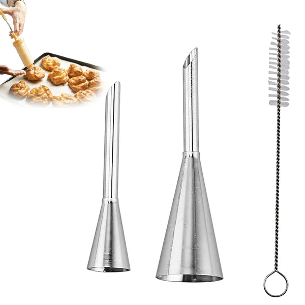 3pcs Nozzles Sets Cake Icing Tips Piping Pastry Bag Bakery Puff And Cupcake Cream Decorating Tools Professional Accessories