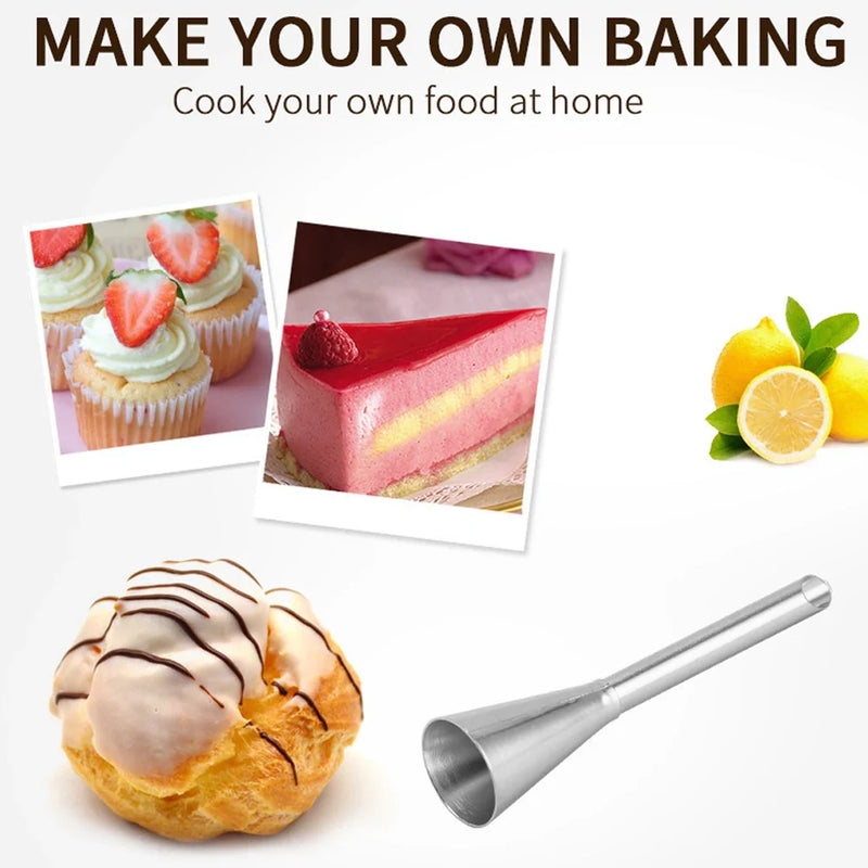 3pcs Nozzles Sets Cake Icing Tips Piping Pastry Bag Bakery Puff And Cupcake Cream Decorating Tools Professional Accessories