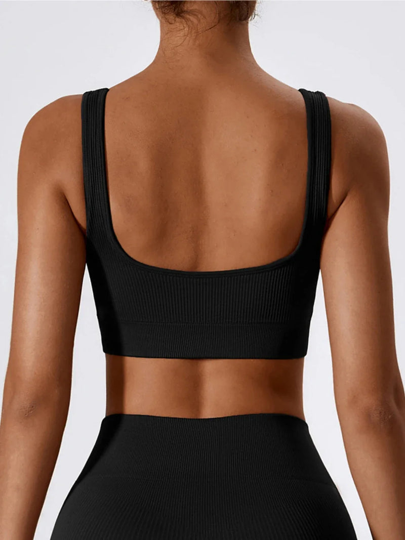 Seamless Knitted Sports Fitness Yoga Bra and Underwear