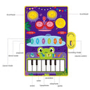 Baby Musical Piano Drum Play Mat 2 in 1 for Kids Toddlers Floor Keyboard Dance Mat with Sounds Baby Toy Music Blanket