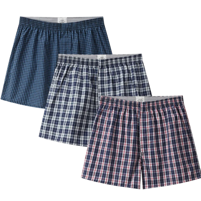 3-4Pcs Cotton Mens Boxers Shorts Loose Sleep Underpants High Quality Printed Casual Panties Comfortable Homewear Men Underwear
