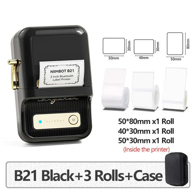 Niimbot B21 Pro 300dpi High Definition Portable Mini Thermal Printer Bluetooth Self-adhesive Label Photo Printer Sticker Maker