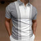 Fashion Polo Shirt For Men 3d Stripe T-Shirt Tops Summer Short Sleeve High Quality Polo Shirts Black Tees Casual men's Clothes