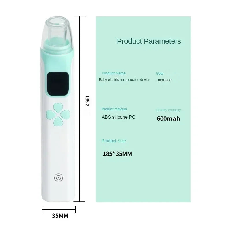 3-in-1 Electric Nasal Aspirator Baby Absorber Equipment Silent Utensils Obstruction Rhinitis Cleaner New Born Items Care Tools