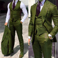 Elegant Wedding Tuxedos Suits 3 Pieces Slim Fit Bridegroom For Men Groomsmen Suit Male Cheap Formal Business (Jacket+Vest+Pants)