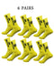6 pairs of football socks, men's and women's mid length anti slip training socks, thickened professional sports socks