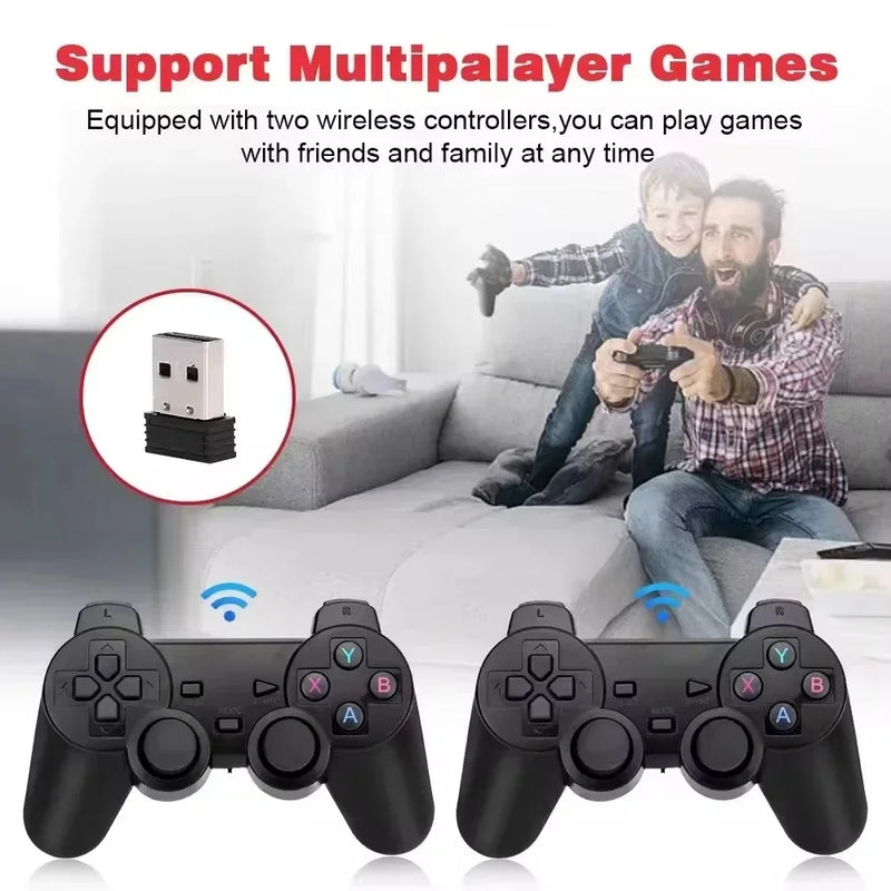 X2 Plus 4K GD10 Pro Controller TV 50 Emulator For PS1/N64/DC 64G Gif Game Stick New 3D HD 2.4G Retro Video Game Console Wireless