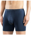 DAVID ARCHY Mens Underwear Modal Pouches Boxer Briefs with Fly Soft Breathable Dual Pouch Mens Boxers Fitness Sweatpants Quick