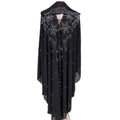 Middle East Africa Hot Sale Muslim Long Robe Shoulder Cover Hooded Cloak Batwing Sleeve Glittering Rhinestone Women's Dress