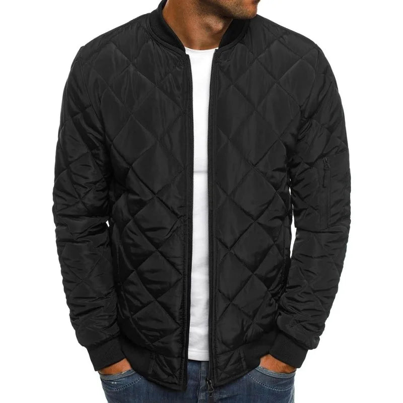 2023 Autumn and Winter Men's Casual Wide Songdema Fashion Versatile Personalized Jacket Diamond Plaid Cotton Dress