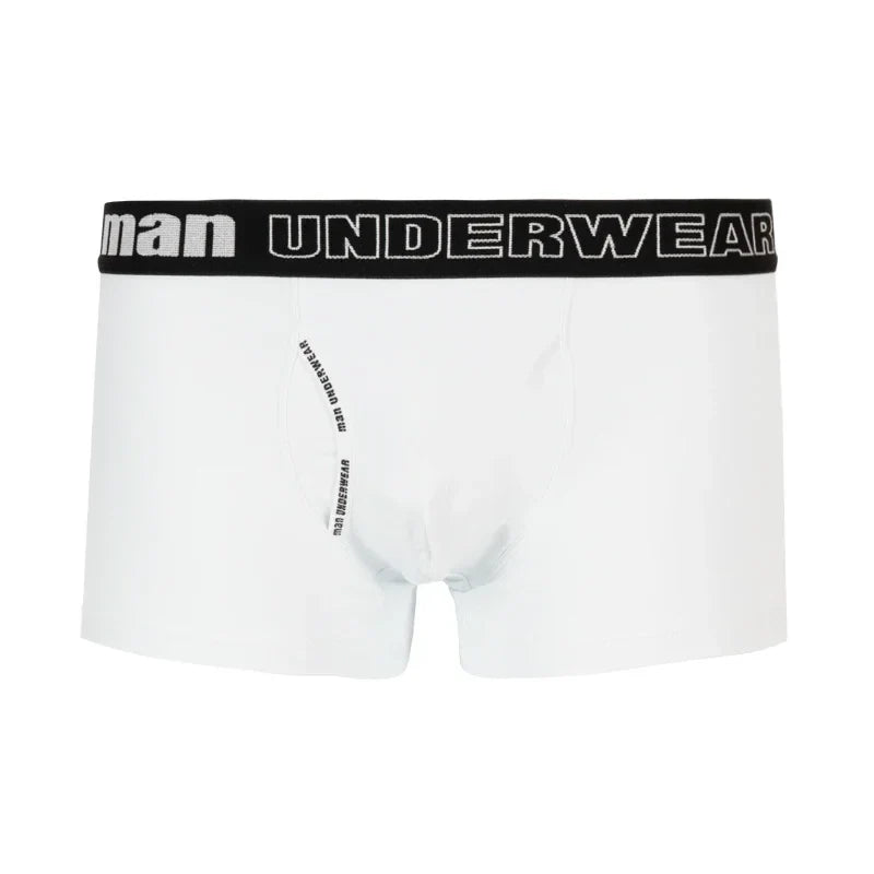 New Loose Boxer Briefs for Men Popular Elastic Comfortable Breathable Letter Printed Men's Dedicated Side Opening Underpanties