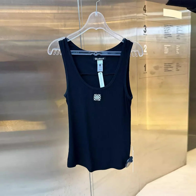 American Spice Girl New Vest Suspender Female Korean Tide Niche Printed Inside Sexy Bottom Top Tank Top Women