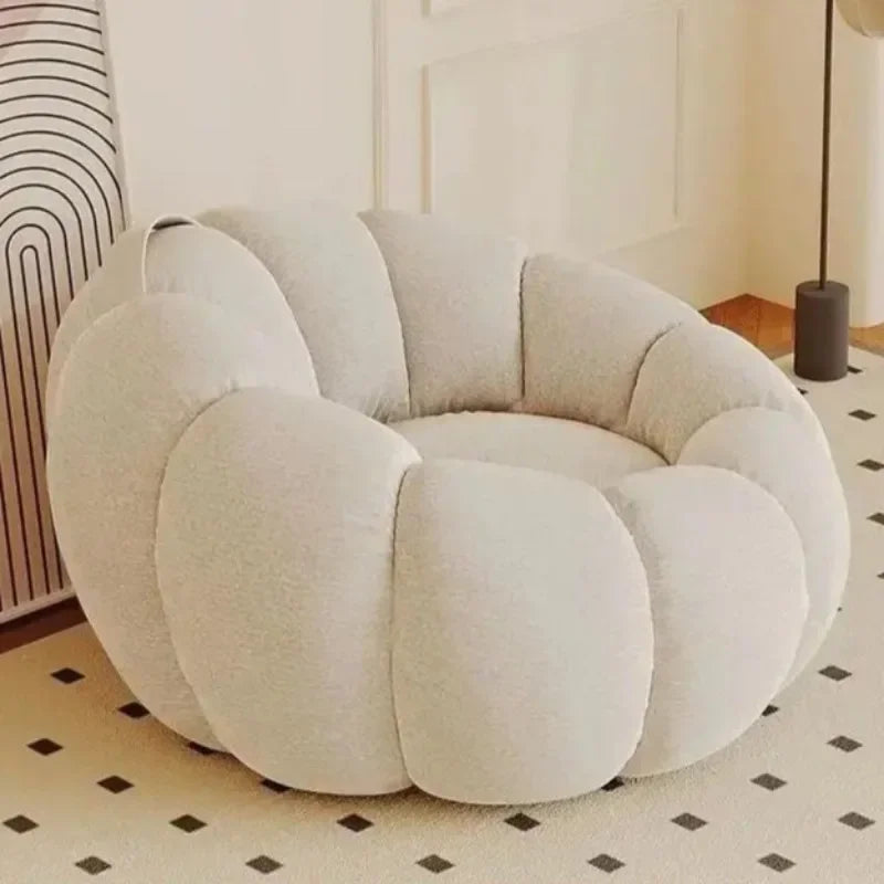 Creative Pumpkin Shape Single Lazy Sofa Bedroom Balcony Living Room Lounge Chair Detachable Washable Living Room Furniture