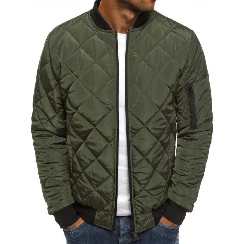 2023 Autumn and Winter Men's Casual Wide Songdema Fashion Versatile Personalized Jacket Diamond Plaid Cotton Dress