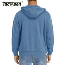 TACVASEN Big Pockets Fleece Lining Hoodies Mens Hooded Coats Full Zip Up Casual Hoodie Jackets Athlete Running Hiking Sportswear