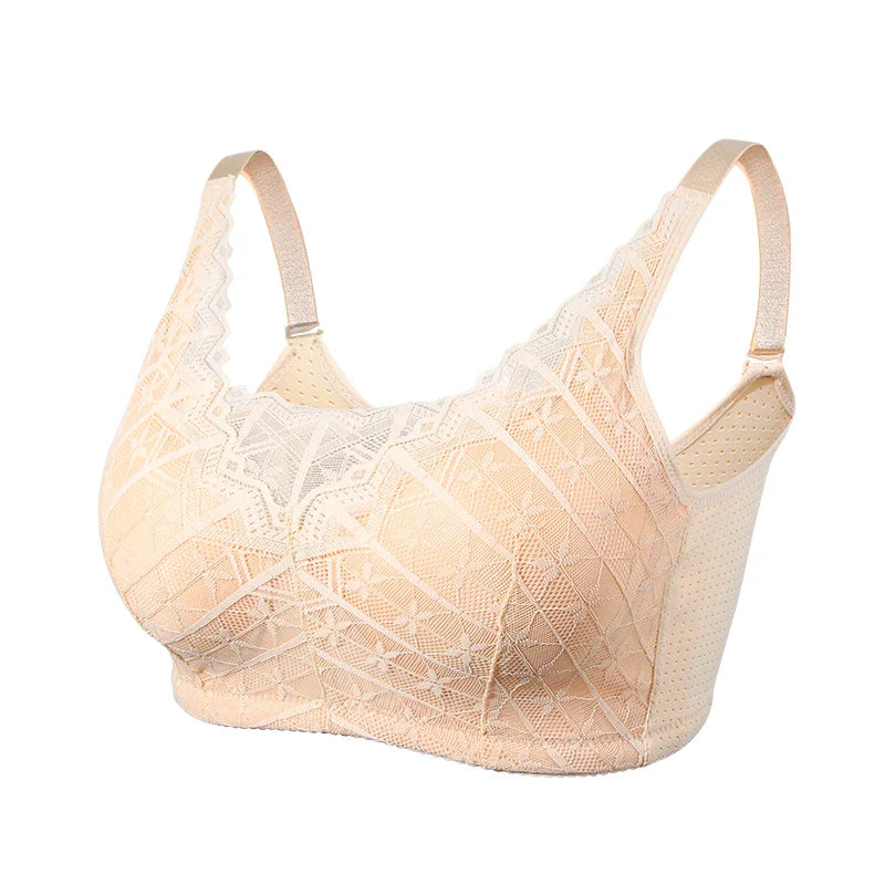 LERVANLA 2566 Strong Breathability Mastectomy Bra Women with Pocket Breast Form Pads Included Adjustable Cotton Comfort  Large