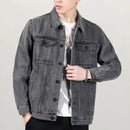 Spring Autumn Denim Jacket Men's Casual Workwear New Trendy High-end Feel Men's Jacket Clothing Regular Length