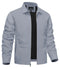 TACVASEN Lightweight Work Jackets Mens Classic Tunic Style Zipper Pockets Bomber Jackets Full Zip Spring Fall Jacket Outwear