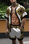 Hot Hawaiian Set Mens Printing Set Short Sleeve Summer Casual Floral Shirt Beach Two Piece Suit 2022 New Fashion Men Sets