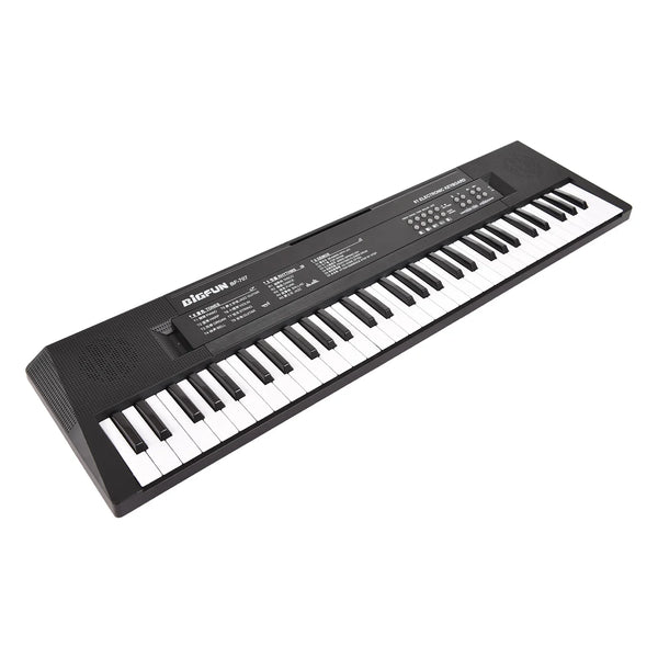 BIGFUN 61 Key Electronic Keyboard Piano Dual Speakers 8 Tones 5 Rhythms 5 Drums Percussions 6 Demos Musical Instrument with Mic