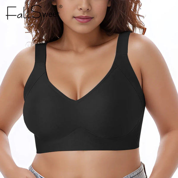 FallSweet Plus Size Bra for Women Push Up Bras Seamless Wireless Bralette Comfor Thin Cup Brassiere Sexy Ladies Lingrie M-6XL