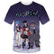 New fashion cartoon Gorillaz 3D printed T-shirt men's and women's casual hip-hop short-sleeved Harajuku style street T-shirt top