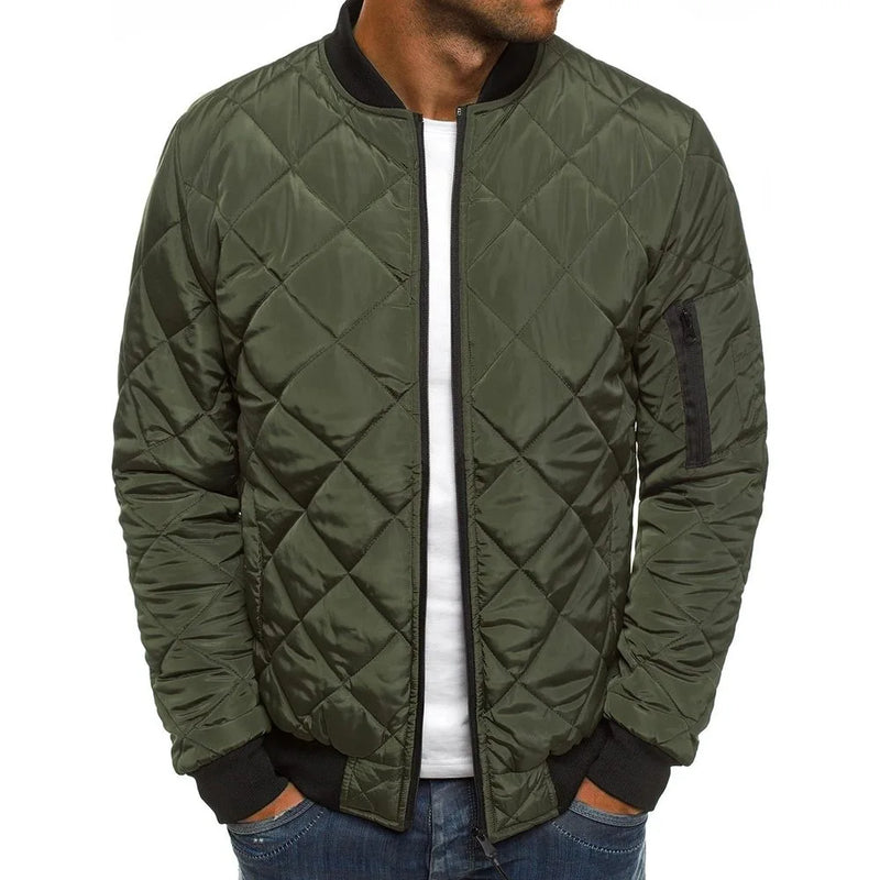 2023 Autumn and Winter Men's Casual Wide Songdema Fashion Versatile Personalized Jacket Diamond Plaid Cotton Dress