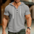 Men's New Summer Trend Hoodie Slim Fit Comfortable Short Sleeve High Quality Casual Classic Drawstring Hooded Pullover T-Shirt T