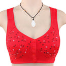 Comfortable Cotton Bras For Women Wireless Bra Front Closure Underwear Soft Lingerie Large Bust