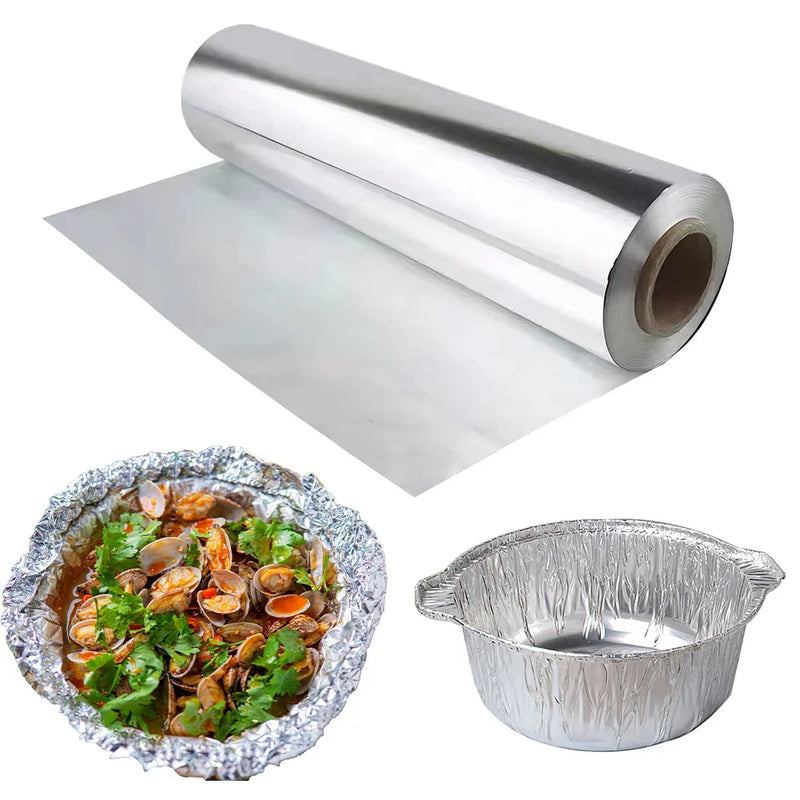 1-5PCS Disposable Tin Foil Paper Food Grade Aluminum Foil Roll Air Fryer Tin Foil Barbecue Oven Baking Paper Kitchen Accessories