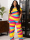 2 Piece Women Sets 2024 New Arrival Plus Size Summer Matching Sets Print Two Pieces Sets Top Pants Suits Outfits Clothing