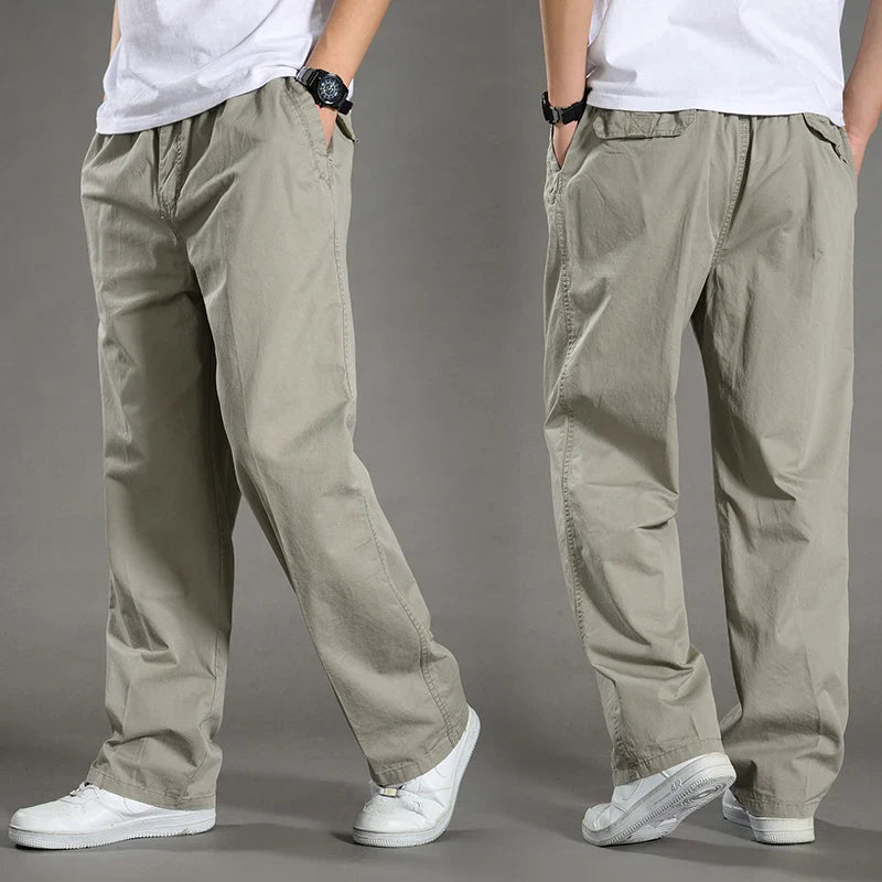 95%Cotton Men's Cargo Pants Summer Work Wear Spring New In Large Size Casual Climbing Joggers Sweatpants Hombre Autumn Trousers