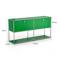 USM Haller Storage Cabinet Sideboard Haller Living Room Bedroom Stainless Steel Metal Board Modular Storage Shelf-No Keys
