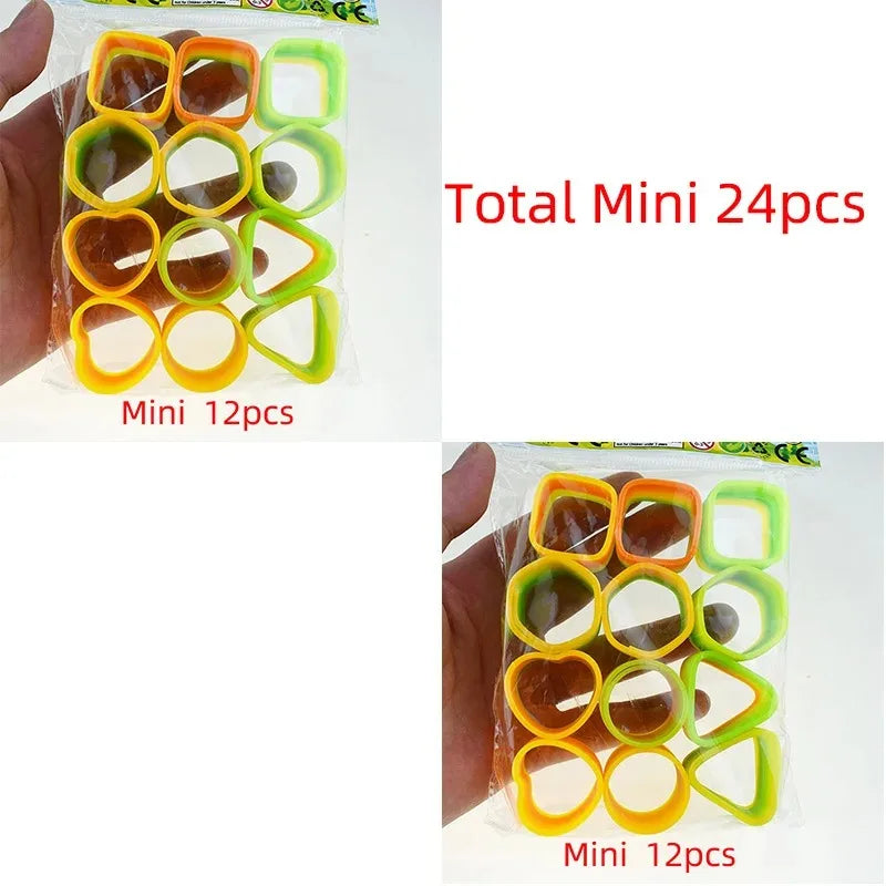 24PCS Rainbow Magic Springs Circle Toys Kids Birthday Party Favors Guests Giveaway Small Gifts Pinata Fillers Flexible Funny Toy