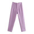 TRAF Ladies Pants Office Wear Black Pink White Pants for Women Fashion High waist Formal Pants Office outfits Pencil Trousers