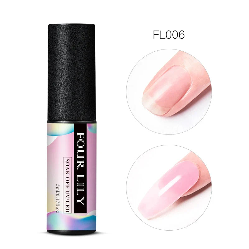 MEET ACROSS 8ml Aurora Extension Nail Gel Polish Glitter Sparkling Nail Art Semi Permanent Building Gel For Nails Manicure